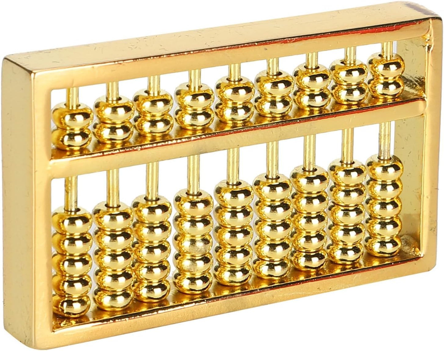 Zerodis Mini Brass Abacus, Chinese Math Calculating Tool, Exquisite Craftsmanship, 1.5in, for Kids and Adults Collection