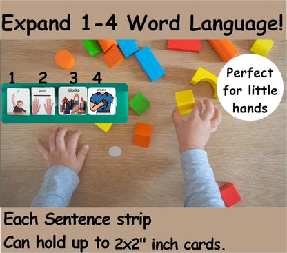 Smile4autism Large 2.5x10 ¼” Tools Perfect to Keep Your Loose Visual Picture Cards Organized. Autism, ABA, ADHD, Language & Apraxia Aspergers