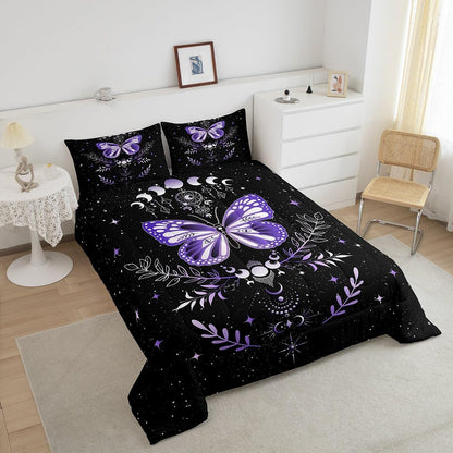 Castle Fairy Drum Kit Comforter Set,Musical Instruments Bedding Set for Kids Girls Women,Adults Rock Music Comforter,Neon Lighting Quilted Duvet Set Bedroom Collection Twin Size 2Pcs