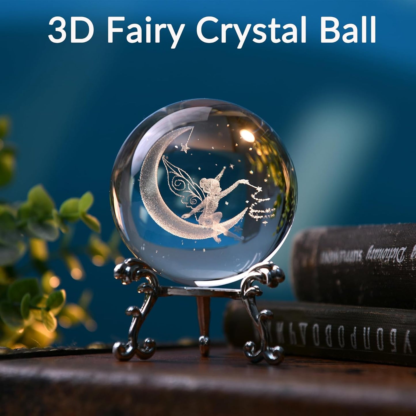IFOLAINA 3D Solar System Crystal Ball 60mm Laser Engraved Glass Sphere Home Decor with Stand Solar System Planet Model Decor Space Universe Gifts for Astronomy Lovers
