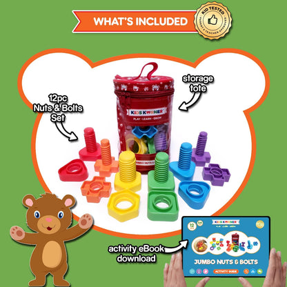 Jumbo Lacing Beads for Kids - Montessori Toddler Games and Educational Toys - Rainbow Matching Game and Stringing Bead Set with Toy Storage and Learning Activities eBook