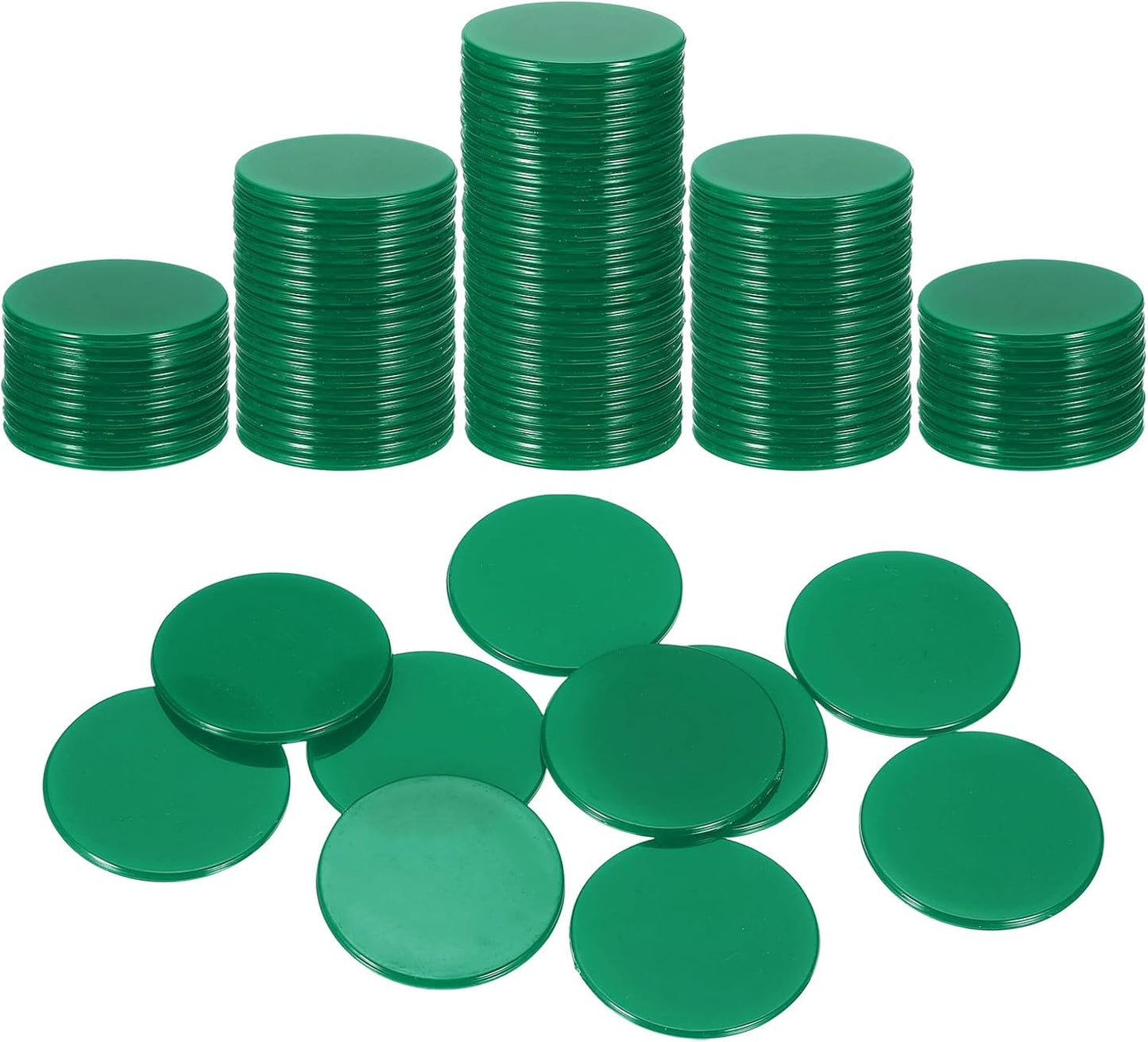 uxcell 100Pcs 1 Inch Poker Chips, Plastic Bingo Chips Learning Counters Counting Counters Disks Markers Opaque Game Tokens for Game Play Math Counting, Purple, Flat