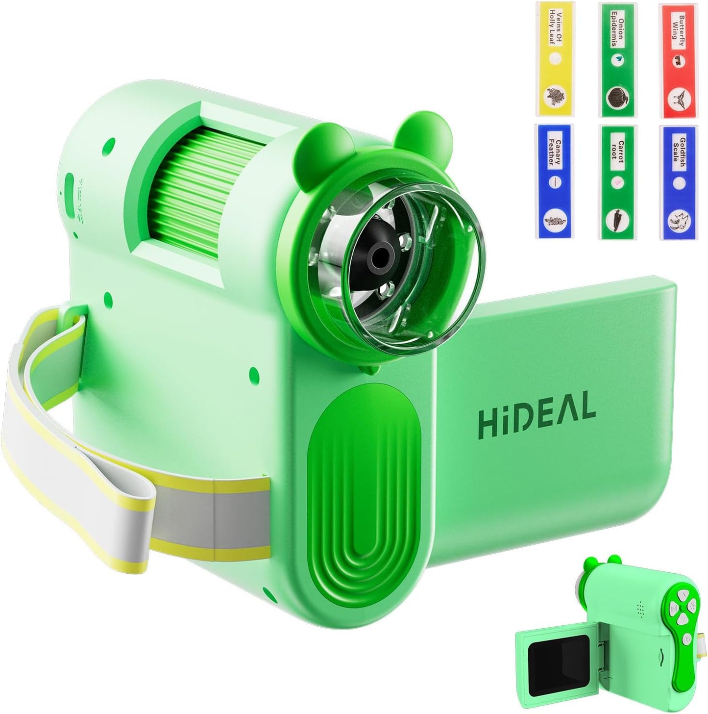 Hideal HP60 IPS Microscope for Kids: [Auto On & Off] [3-in-1] 2" Portable Handheld Microscope Miniscope, Pocket Mini Scope Educational Science Kit, Christmas Birthday Gifts for Kids, PC View, Pink
