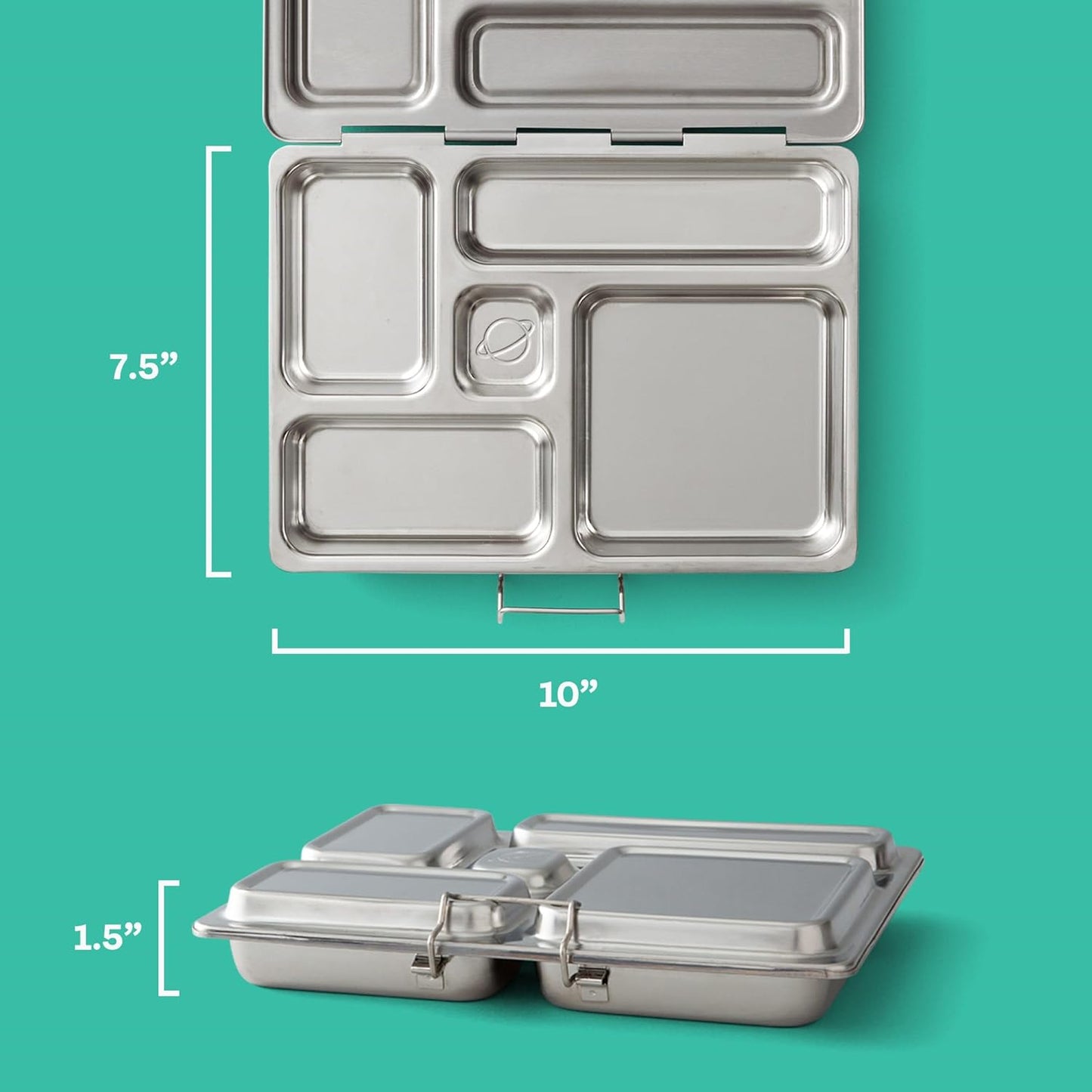 PlanetBox Rover Stainless Steel Bento Box Style Lunch Box Kit for Youth with 5 Compartments – Butterflies Edition includes Insulated Lunch Bag, Leakproof Food Containers & Matching Magnets