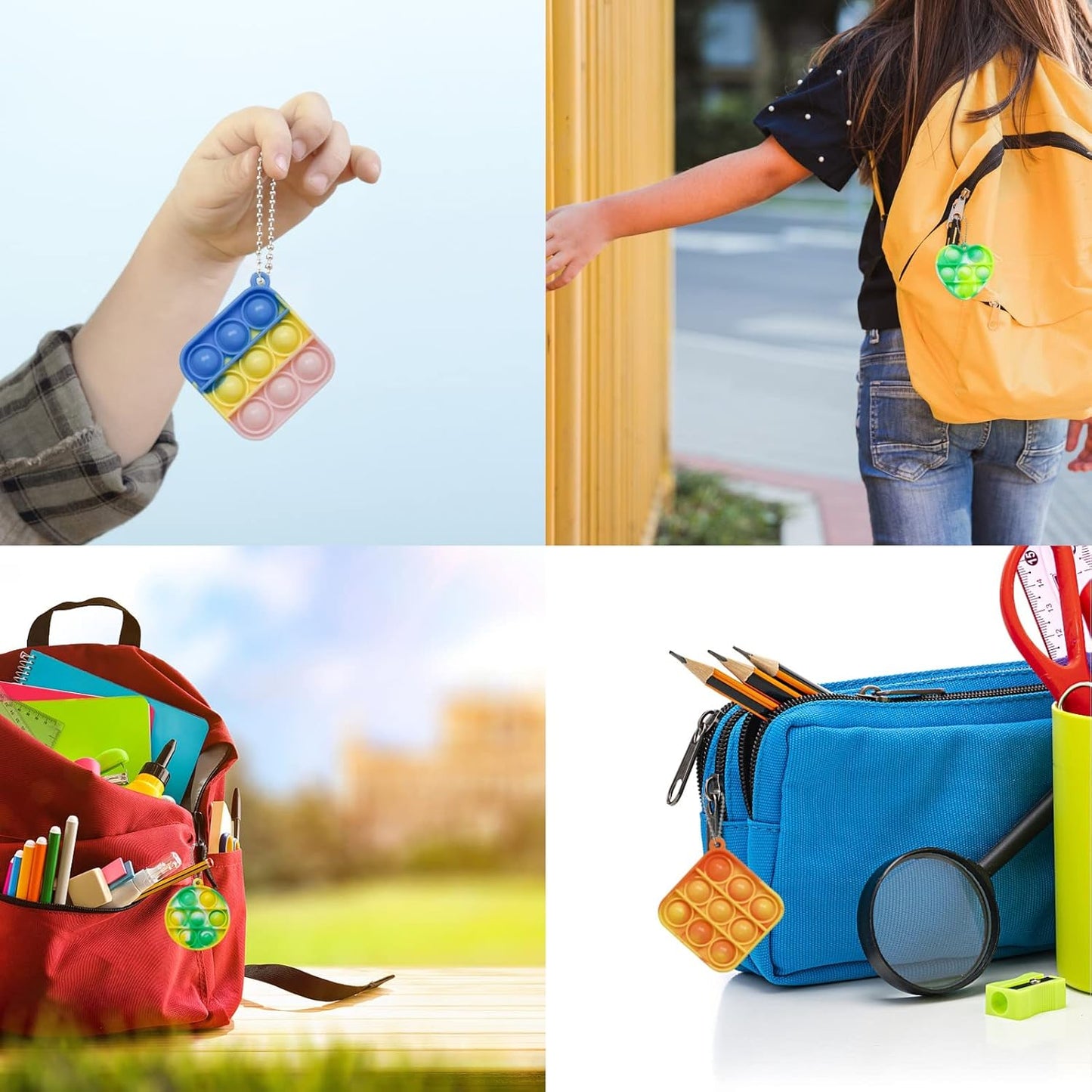 Pop Fidget Toys Bulk Its 24 Pack Party Favors for Kids Mini Pop Keychain It Fidget Toy Small Fidgets for Classroom Prizes End of Year Student Gifts from Teacher Carnival Birthday Goodie Bag Stuffers
