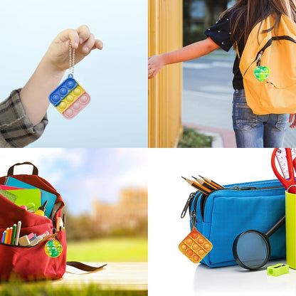 Pop Fidget Toys Bulk Its 24 Pack Party Favors for Kids Mini Pop Keychain It Fidget Toy Small Fidgets for Classroom Prizes End of Year Student Gifts from Teacher Carnival Birthday Goodie Bag Stuffers