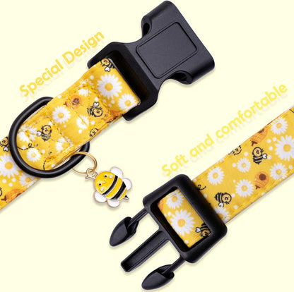 Faygarsle Dog Collar for Small Medium Large Dogs Colorful Puppy Collars for Female Dogs Toy Building Blocks Patterned Pet Collars for Summer Spring Wedding Puppy Girl Dog Collar M