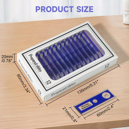 Jiusion 60Pcs Prepared Microscope Slides Specimen Animals Insects Plants Flowers Sample Biological Specimen, Stereo Microscope Slide for Kids Children Students Enlighten Education