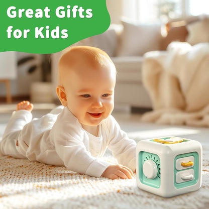 SOCBTNSO Busy Cube Toy for 1 Year Old Boy, Montessori Toys for 1+ Year Old, Travel Sensory Toys for Toddlers 1-3, Learning Fine Motor Skills| 1st Birthday Gifts 6 9 12 Months Baby