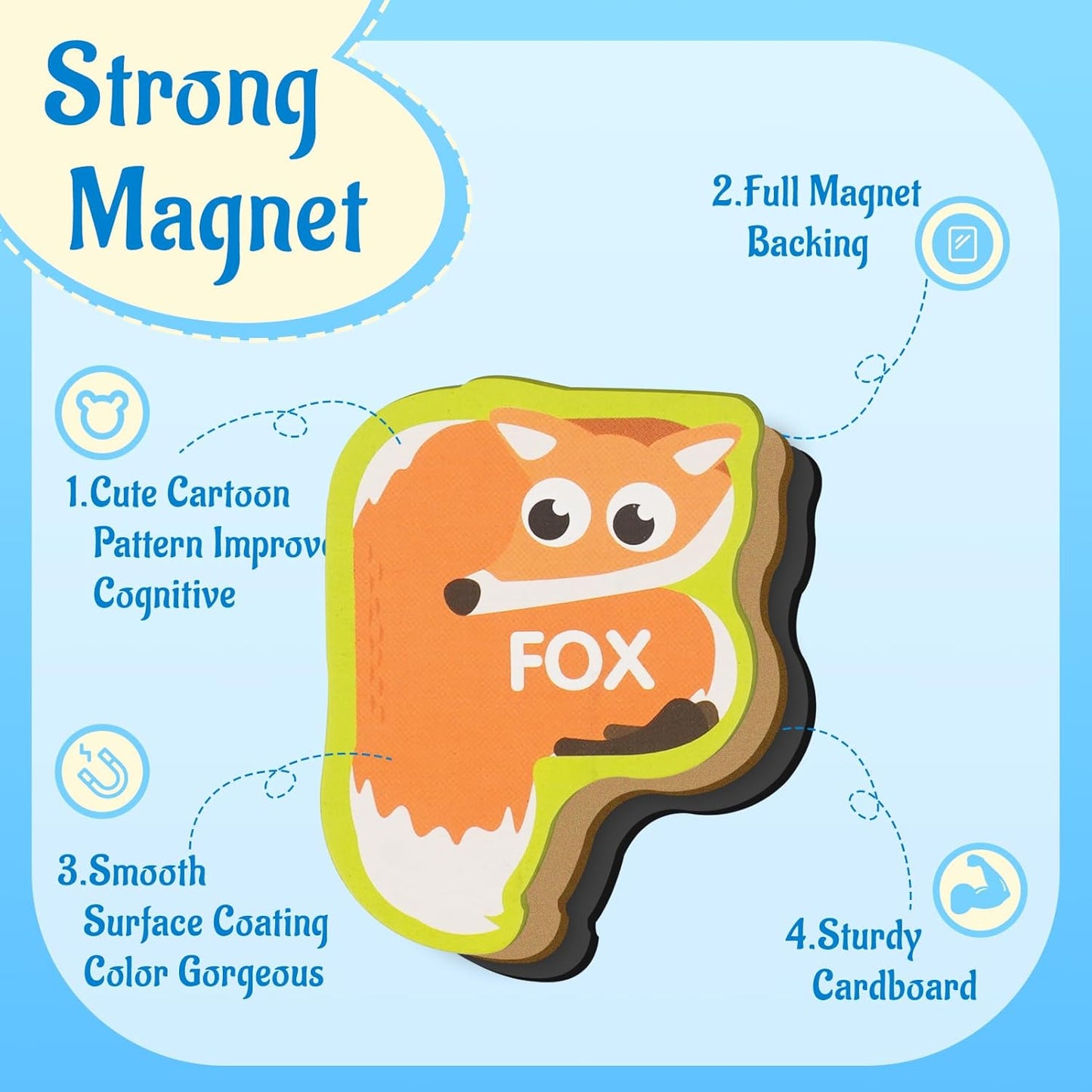 Magnetic Letters for Toddlers 1-3, 26PCS Cute Animal Alphabet Magnets Letters Learning Toys for Toddlers 1-3 Uppercase ABC Magnets for Refrigerator Best Gifts for Birthday Easter Basket Stuffers
