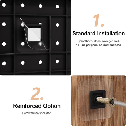Pegboard Combination Kit - Pegboards and Accessories Modular Hanging for Wall Organizer, Crafts Organization, Ornaments Display, Nursery Storage, Peg Board