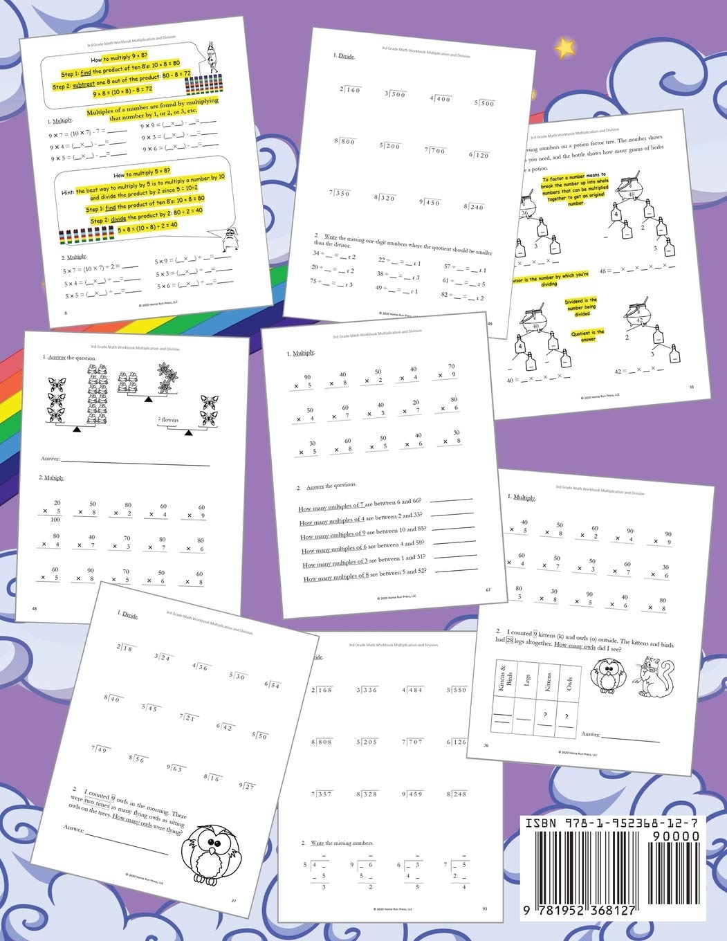 3rd Grade Math Workbook Multiplication and Division: Grade 3, Grade 4, Test Prep, Word Problems