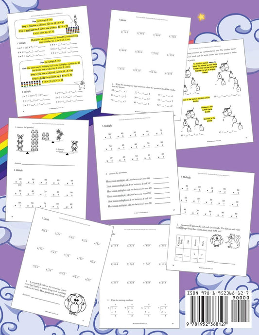 3rd Grade Math Workbook Multiplication and Division: Grade 3, Grade 4, Test Prep, Word Problems