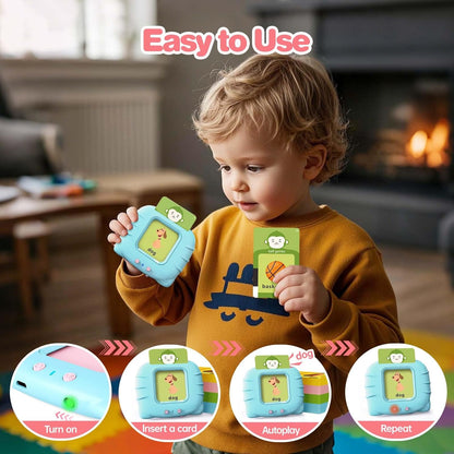 Toddler Girls Toys Talking Flash Cards-296 Sight Words, Educational Toys for 1 2 3 4 Year Old, Speech Therapy&Autism Learning Materials, Toddler Girlt Birthday Gift with Durable Cards