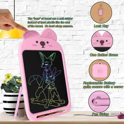 10 Inch LCD Writing Tablet, Erasable Doodle Board Toy, Cute Lion Drawing Pad for Kids Ages 2-6 - Educational Christmas Birthday Gift (Lion)