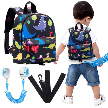 Accmor Toddler Backpack Leash with Anti Lost Wrist Link, Cute Mini Child Walking Harnesses Keep Kids Close Back Pack Rope Tether Rein for Baby Boys (Pink/Unicorn)