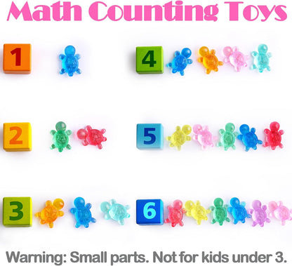 Niceup 360pcs Bear Mini Figurines to Hide, 0.6in Plastic Counting Sorting Bears Translucent Tiny Acrylic Resin Teddy Miniatures for Baby Shower Party Game Vase Fillers Classroom DIY Crafts