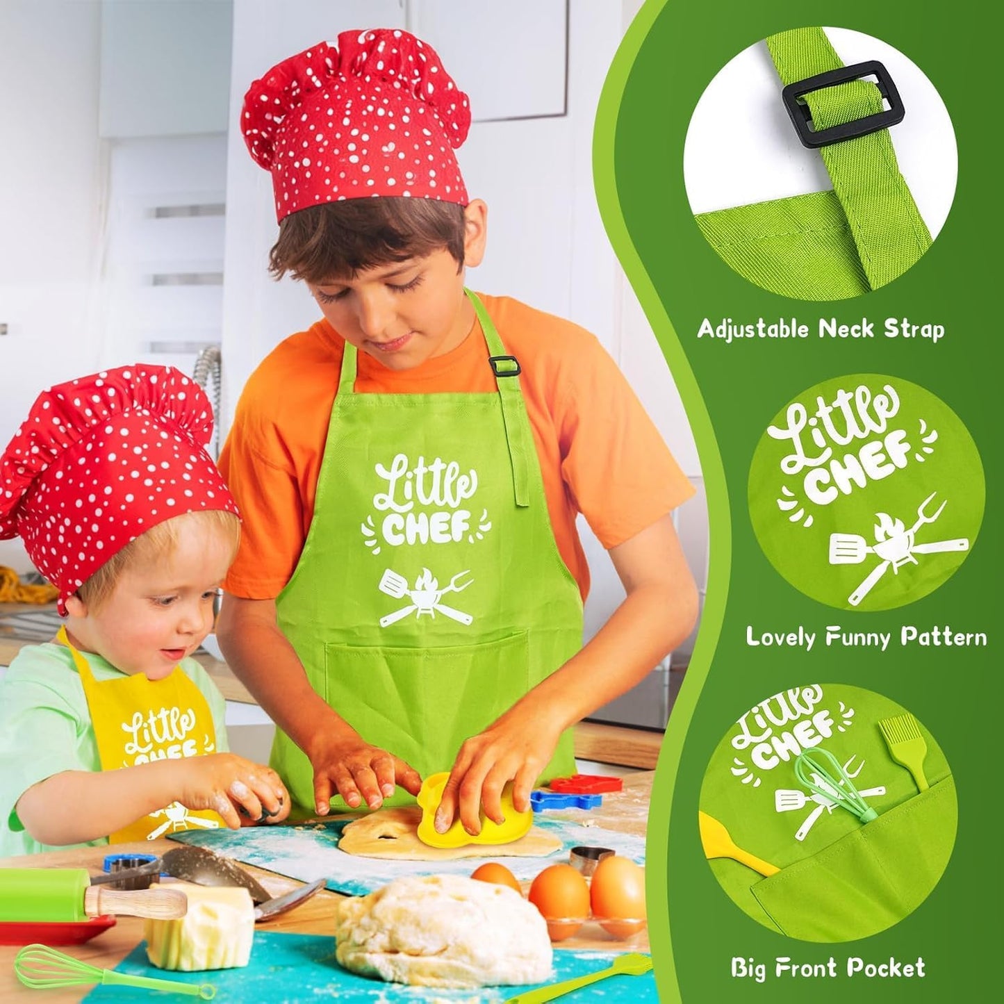 13 Pieces Montessori Kitchen Toys for Toddlers-Kids Cooking Sets Real-Toddler Toys Set for Real Cooking with Plastic Children Safe Knives Crinkle Cutter Kids Cutting Board