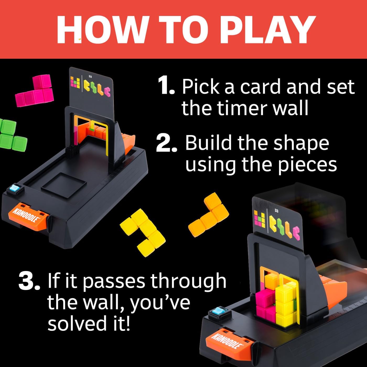 Educational Insights Kanoodle Shape Escape – Brain Teaser Puzzles for Kids Ages 8-10, 3D Spatial Puzzle Games for Adults, Teens and Kids, Problem Solving Toys and Logic Puzzles, Single Player Games