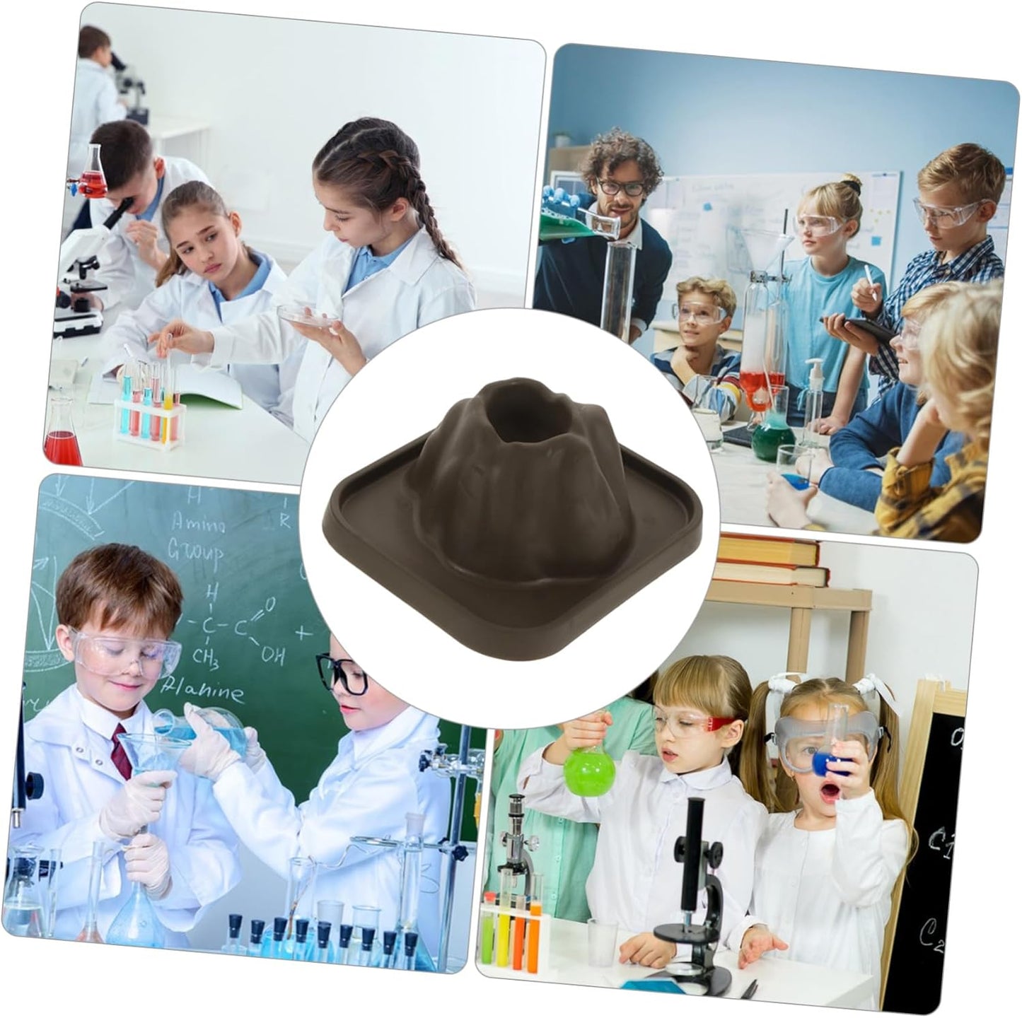 SEWACC 25pcs Volcanic Model School Figure Model Volcano Eruption Prop Science Kit for Kids Classroom Experiment