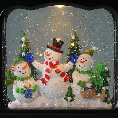 Eldnacele Musical Snow Globe Lantern with Timer, Lighted USB/Battery Operated Swirling Singing Water Glittering Lantern, Snow Globes for Adults and Kids Christmas Decoration- Santa