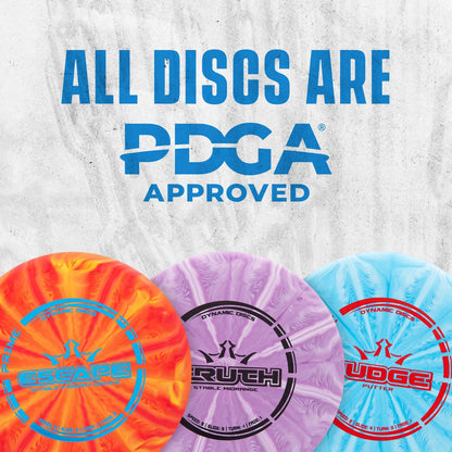 Dynamic Discs Prime Burst 4-Disc Golf Starter Set | Includes Putter, Midrange, Fairway & Driver | Golf Discs Set for Beginners | 170-176g | Beginner Pack for Amateurs