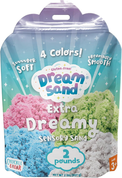Chuckle & Roar Sensory Dream Sand Bulk 2lb Container – Gluten-Free, Never-Drying Super Soft Sensory Sand, Mess-Free Creative Play for Kids Ages 3+