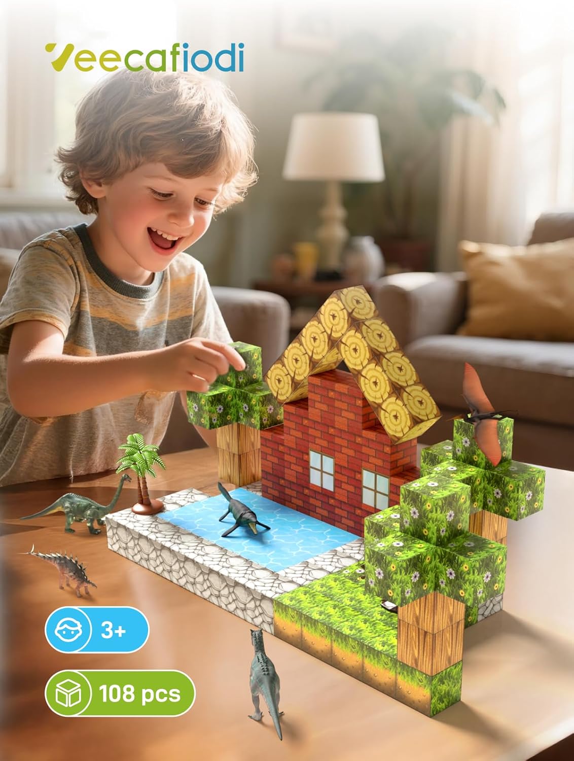 Veecafiodi 50 in 1 Science Kit for Kids 6-12, STEM Toys for Kids Age 8-12, Educational Building Toy for Boys Girls, Motorized Engineering Set, Birthday Gift