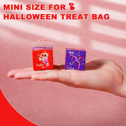 48 Pack Mini Cube Bulk, 1.18 Inch 3x3x3 Small Puzzle Cubes Set, Birthday Party Favors, Classroom Rewards Prizes, Stocking Stuffers, Easter Basket Fillers for Kids