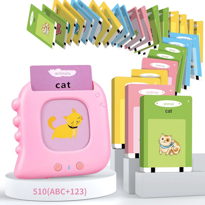 Talking Flash Cards for Toddlers with 510 Sight Words, Autism Sensory Toys, Pocket Speech, Speech Therapy Toys, Toddlers Language Learning Toys, Preschool Birthday Gifts for 1 2 3 4 5 Years Old (Blue)