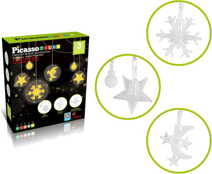 PicassoTiles Kids Toy Building Block Set Glow in The Dark Children Construction Kit Magnet Tiles Magnetic STEM Interlocking Playboard Educational Learning Stacking Blocks Child Brain Development PT60