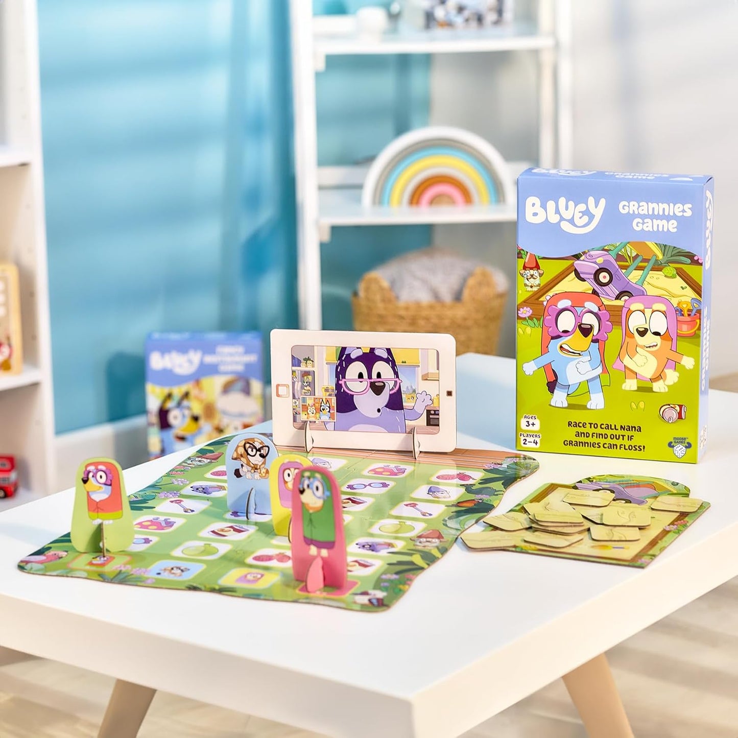 Bluey Shopping List Game, Join Bluey, Bingo, Bandit & Chilli On A Fun Supermarket Adventure, Race to Fill Your Trolley in This Fun Memory and Matching Game, for Ages 3+, 2-4 Players