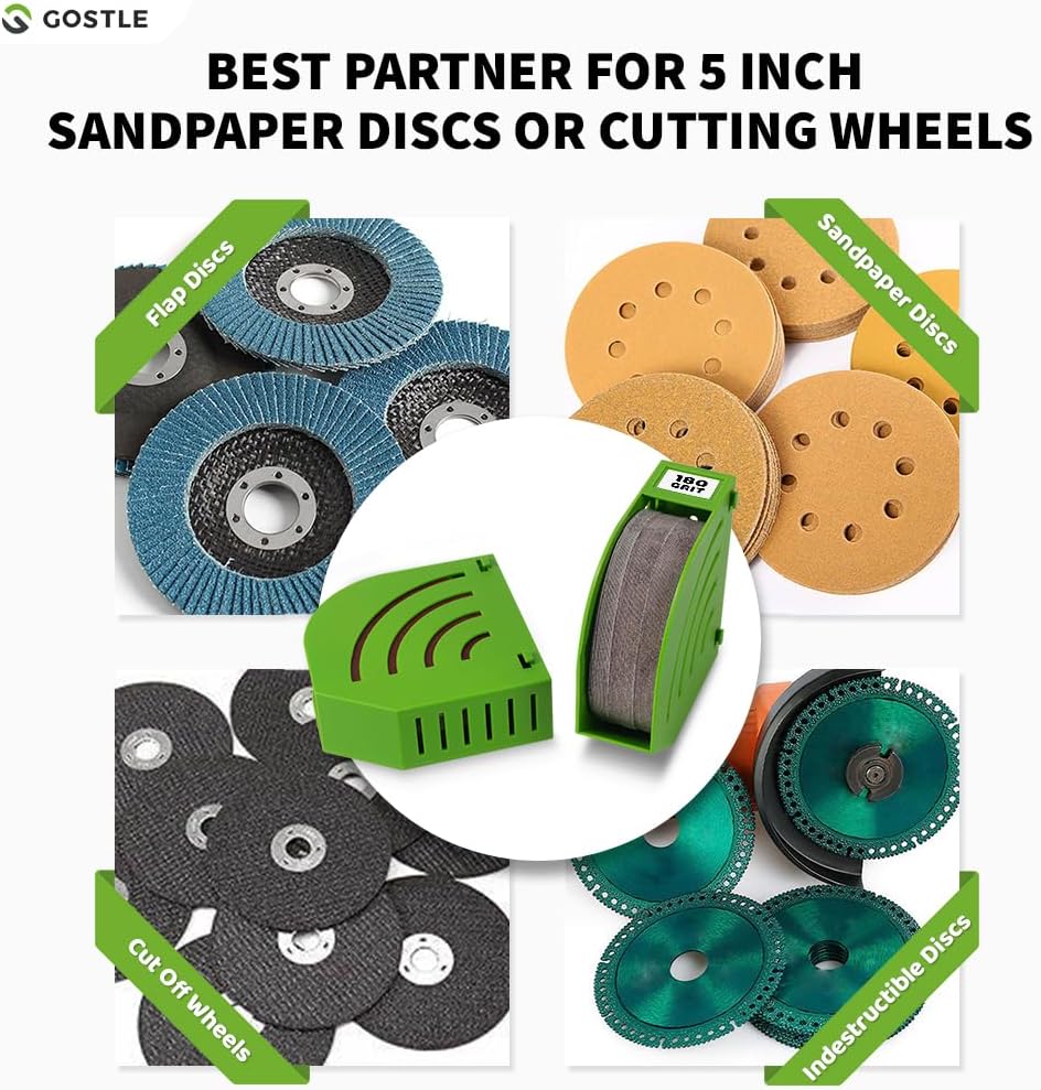 5 Inch Professional Sanding Discs Storage Bins - 8 Bins Set for Efficient Organization, Offset Snap-On Connection, Grit Classification, Space-Saving Design and Versatile Application, Red