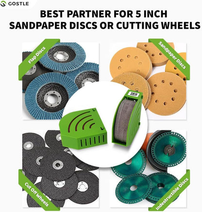 5 Inch Professional Sanding Discs Storage Bins - 8 Bins Set for Efficient Organization, Offset Snap-On Connection, Grit Classification, Space-Saving Design and Versatile Application, Red