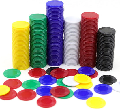 480Pcs Plastic Poker Mini Chips in 8 Colors Bulk Poker Card Game Chips for Game Play Learning Math Counting Kids Teaching Rewards（3CM in Diameter）