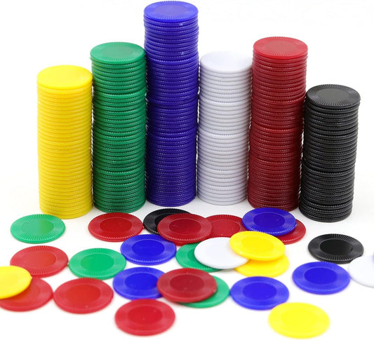 480Pcs Plastic Poker Mini Chips in 8 Colors Bulk Poker Card Game Chips for Game Play Learning Math Counting Kids Teaching Rewards（3CM in Diameter）