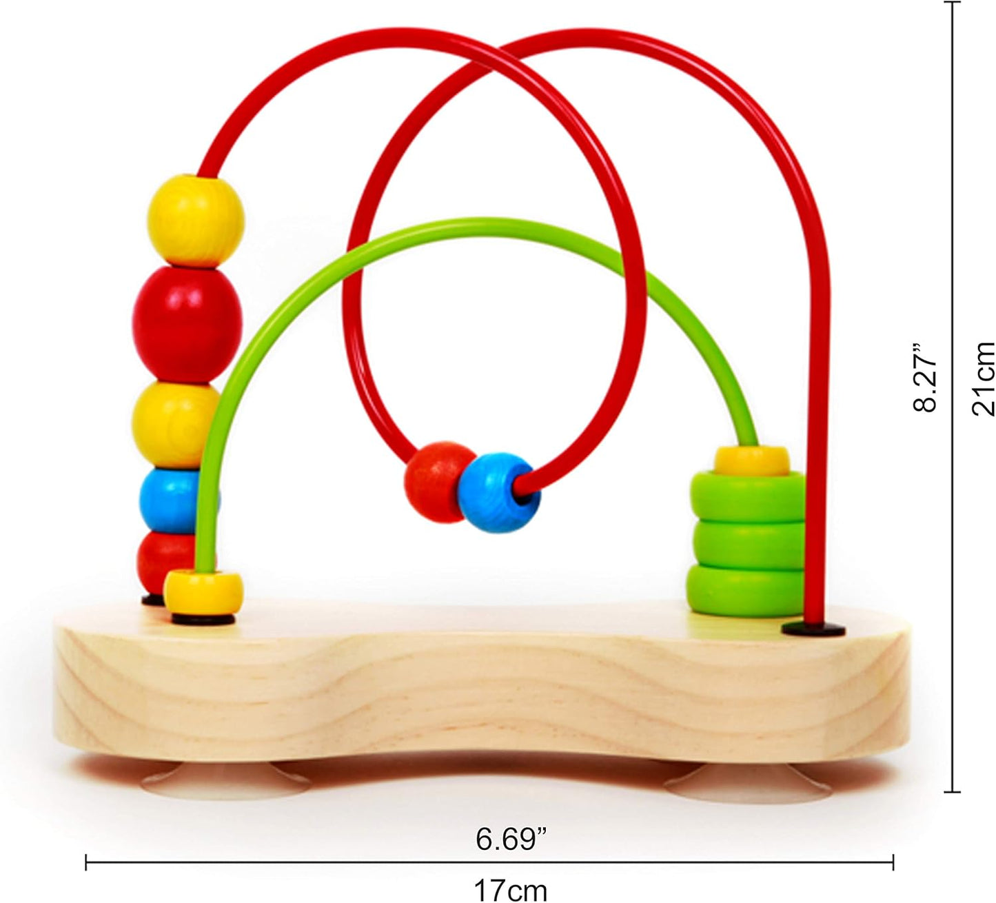 Hape Double Bubble Wooden Bead Maze | Award Winning Educational Wire Roller Coaster Sorting Puzzle Early Development Toy for Babies and Toddlers