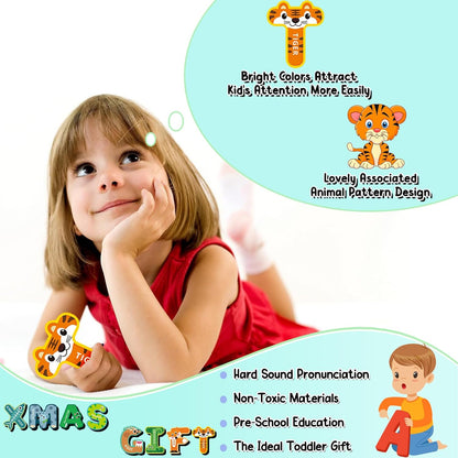 Fridge Magnets for Toddlers 1-3, Alphabet Magnets, Magnetic Alphabet Letters, ABC Magnets for Toddlers 1-3 Refrigerator, Letter Magnets for Fridge, Magnetic Toys for Toddlers 1-3