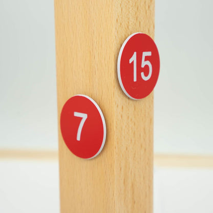 StayMax Plastic Number Tags Engraved Numbered Tags Without Hole (1-50, Black)