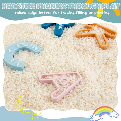 VioraWhite 26 Pcs Food Grade Silicone ABC Letters ( CPC Certified) Soft Children Sensory and Messy Play Alphabet Bath Educational Toy for Toddler Kid Baby Learning Set Birthday Gift for Boy and Girl
