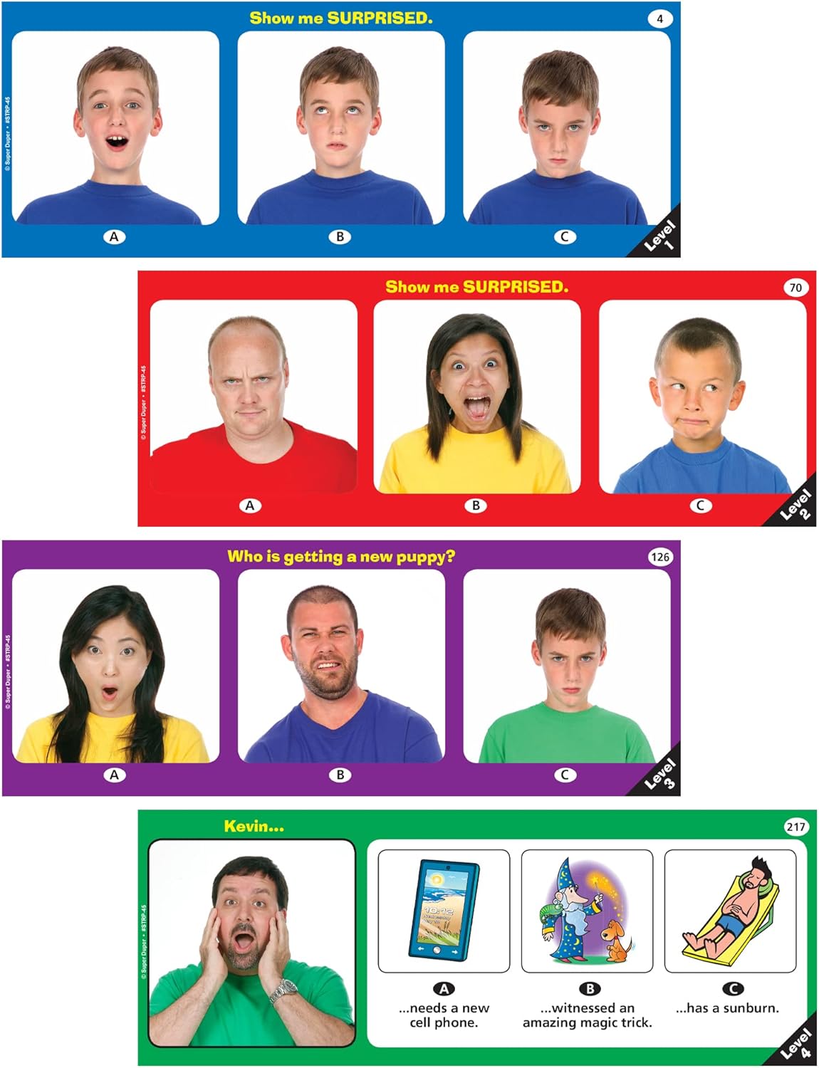 Super Duper Publications | Emotions Skill Strips® Photo Flash Cards | Educational Learning Resource for Children