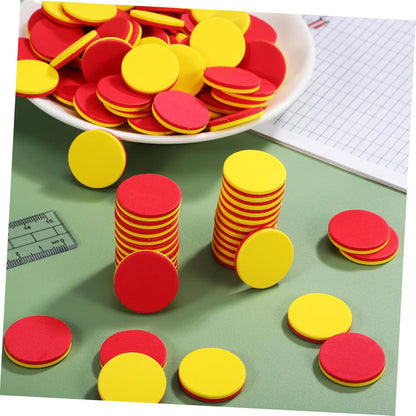 BESPORTBLE 3sets 100 Pcs Math Counters Dual Color Manipulatives for Bright Counting Chips for Learning DIY Projects and Educational Activities Blocks 100pcs*3