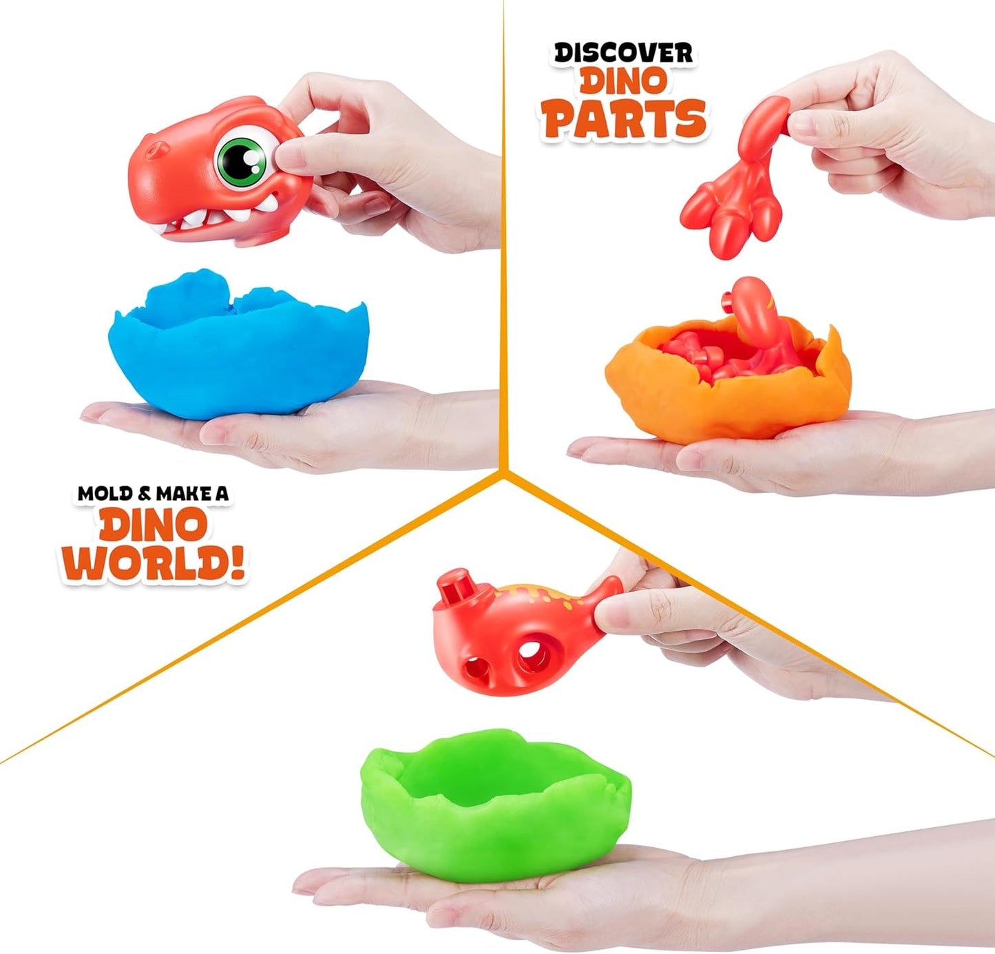 Smashers Junior Dino Dig Small Egg (Raptor) by ZURU 12+ Surprises Compounds Mold Dinosaur Preschool Toys Build Construct Sensory Play - 3 Years+