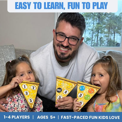 Matheroni Pepperoni Math Board Game - Addition & Subtraction for Kids Ages 5-8, Hunt & Solve Pepperonis - Pizza Themed Fun & Educational STEM Game, by Pidoko Kids