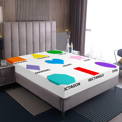 Chemistry Bed Sheets for Kids Teens Girls Boys,Chemical Experiment Fitted Sheet Twin,Science Themed Sheets for Math Lovers,Chemistry Lab Bedding Set,White and Black