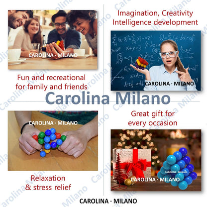 Science Kit Toys 27 PCS Colorful Magnets Building Blocks, Large Hematite Magnetic Stones, Stress Relief Autism, Home Office Kids Adults Intelligence Development Educational Birthday Party