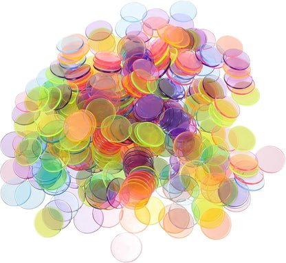 300pcs Bingo Markers Chips Counting Discs for Party Gaming for Math Learning Sorting and Fun Lightweight Portable