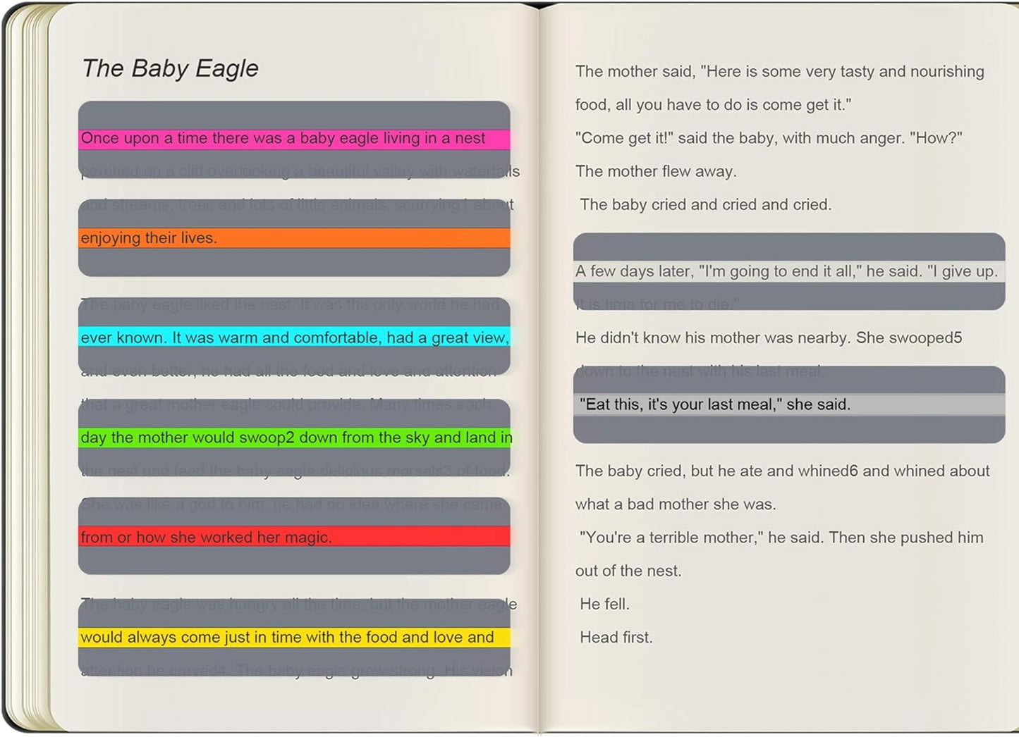 Guided Reading Strips Highlight Strips Colored Overlay Highlight Bookmarks Help with Dyslexia for Crystal Children and Teacher Supply Assistant (6 Pieces)