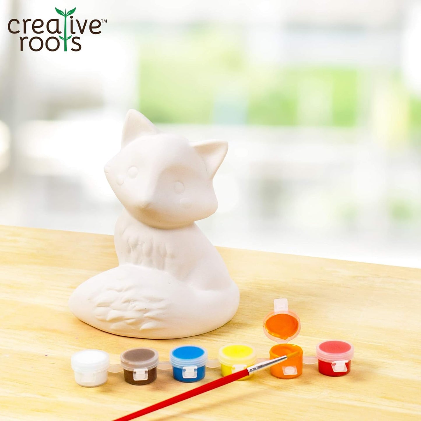Creative Roots Paint Your Own Rock Pets by Horizon Group USA, 6 Colors, Paint Brush, Wiggly Eyes and Glue Included, Multicolor