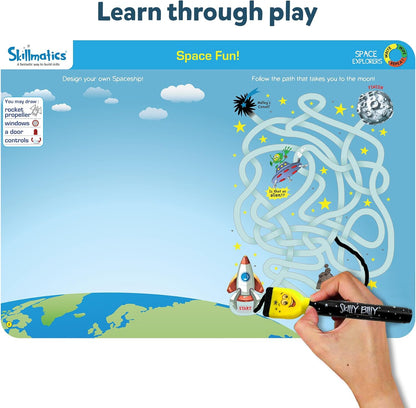 Skillmatics Educational Game - Dots & Mazes, Reusable Activity Mats with Dry Erase Marker, Gifts, Travel Toy, Ages 3 to 6